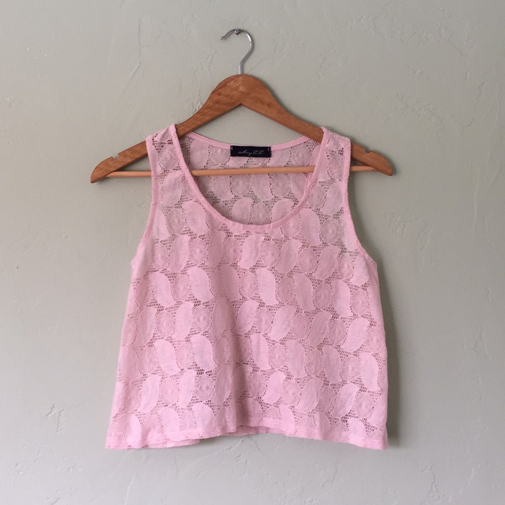 Baby Light Pink Lace Top